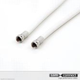 Coax RG 6 kabel, F connectoren, 10 m, m/m
