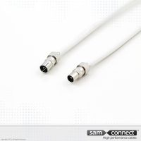 Coax RG 59 kabel, IEC connectoren, 0.5 m, m/f
