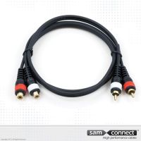 2x RCA naar 2x RCA verlengkabel, 3m, f/m