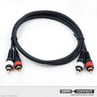 2x RCA naar 2x RCA Pro Series kabel, 1m, m/m